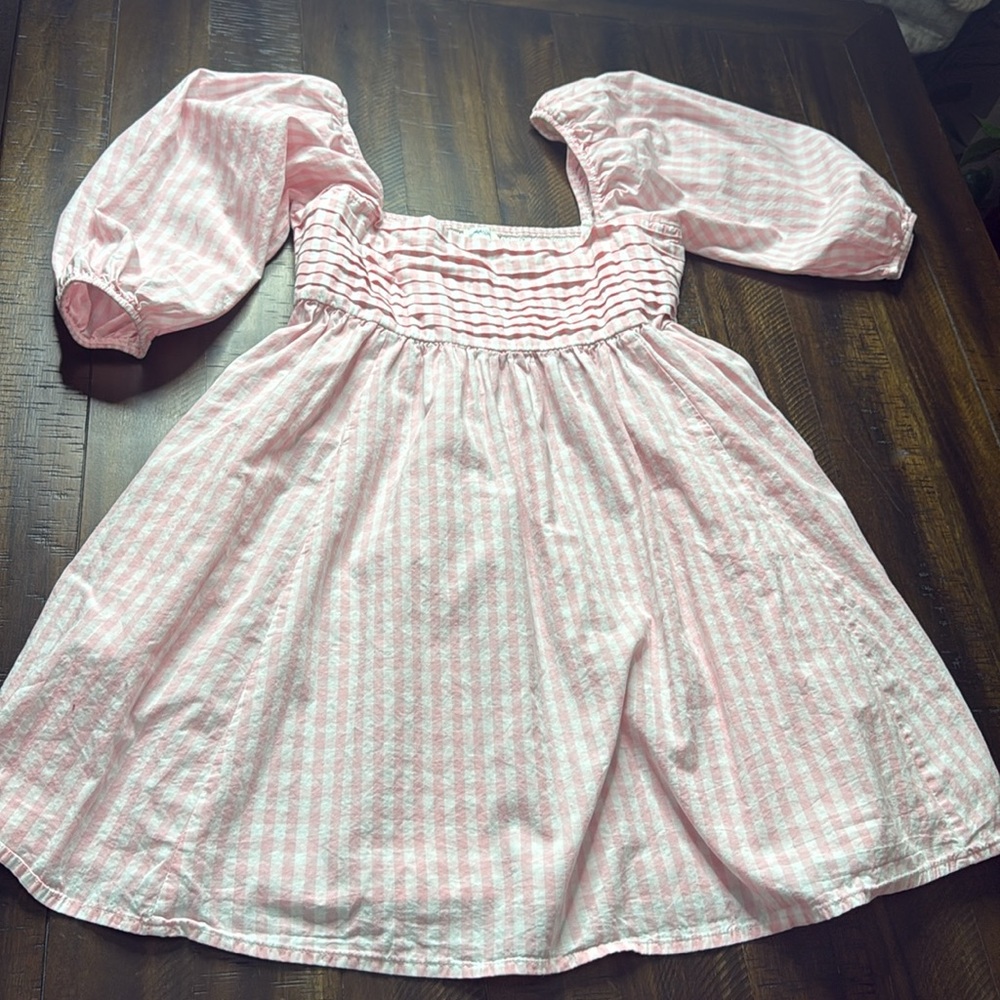 Blue Rain Pink Gingham Dress‎ size Small Cotton - Picture 4 of 9